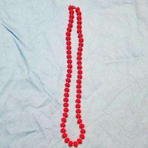 Vtg Bright red strand of beads